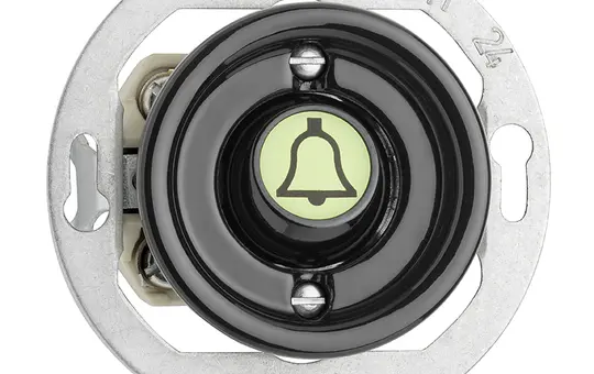 THPG 174021 Wipptaster mit Beschriftung Porzellan Glocke, nachleuchtend | schwarz