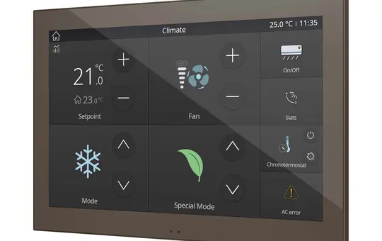 ZENNIO ZVIZ100M KNX-Touchpanel mokka | 10 Zoll