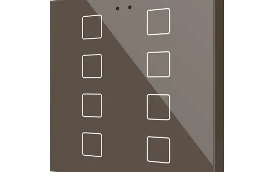 ZENNIO ZVIFR8M KNX-Tastsensor Flat RGB 8-fach | mokka