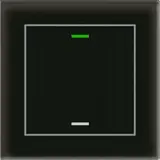 MDT GTL-1T0S.02S KNX-Glastaster II Light m. Temperaturs. 1-fach, neutral, Secure | glas schwarz