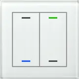 MDT GTL-2T0W.02S KNX-Glastaster II Light m. Temperaturs. 2-fach, neutral, Secure | glas weiß