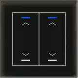 MDT GTL-20AS.02S KNX-Glastaster II Light 2-fach, Pfeile, Secure | glas schwarz
