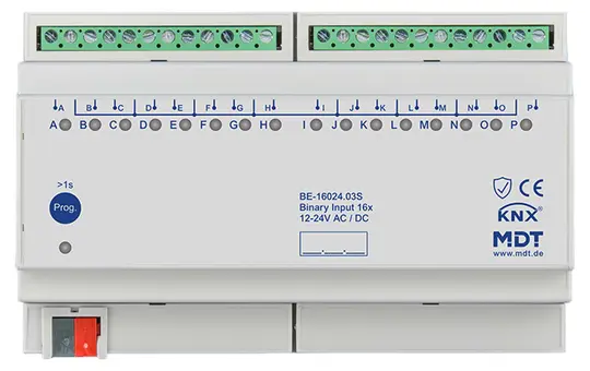 MDT BE-16024.03S KNX Binäreingang 24 V 16-fach, Secure