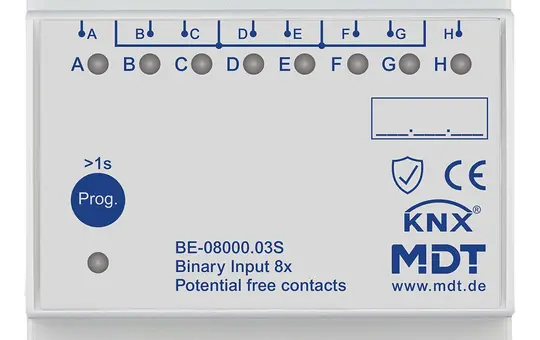 MDT BE-08000.03S KNX Binäreingang potentialfrei 8-fach, Secure