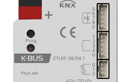 GVS CTUIF-06/04.1 KNX Secure Tasterschnittstelle 4-fach, mit NTC-Eingang