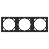 GVS 503053983 Zwischenrahmen für Abdeckrahmen WALTZ 1-fach 3-fach | schwarz