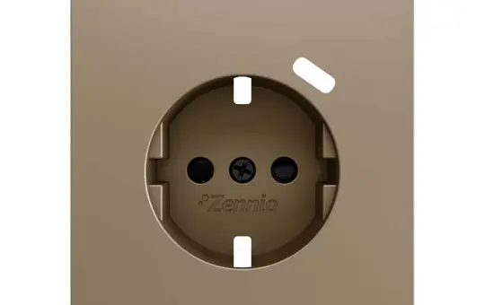 ZENNIO ZS70CSC1USC SCHUKO-Steckdosenabdeckung ZS70 USB C | champagner