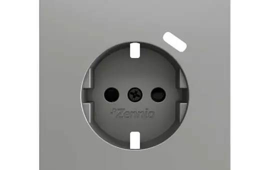 ZENNIO ZS70CSC1USS SCHUKO-Steckdosenabdeckung ZS70 USB C | silber