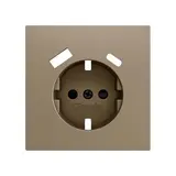 ZENNIO ZS70CSC2USC SCHUKO-Steckdosenabdeckung ZS70 USB C/A | champagner