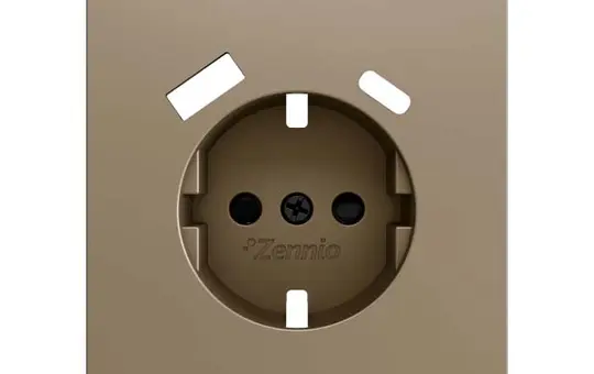 ZENNIO ZS70CSC2USC SCHUKO-Steckdosenabdeckung ZS70 USB C/A | champagner