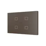 ZENNIO ZVITRXL4M KNX Tastsensor Tecla RGB XL 4-fach | mokka