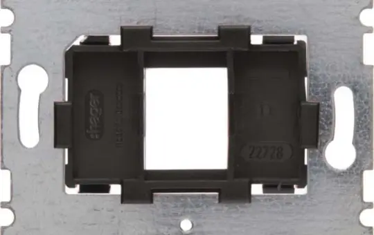 HAGER WDF4617S Tragring Modular-Jack 1-fach, schwarze Aufnahme