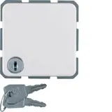 HAGER WWS1115PW SCHUKO-Steckdose UP IP44 1-fach, Klappdeckel, Schloss | polarweiß glänzend