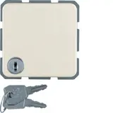 HAGER WWS1115WP SCHUKO-Steckdose UP IP44 1-fach, Klappdeckel, Schloss | weiß glänzend