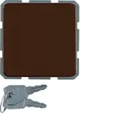 HAGER WWS1115BR SCHUKO-Steckdose UP IP44 1-fach, Klappdeckel, Schloss | braun glänzend