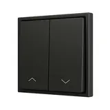 ZENNIO ZS702PB2SHA Doppeltaster Soft ZS70 für 2 Binäreingänge, Jalousie | schwarz