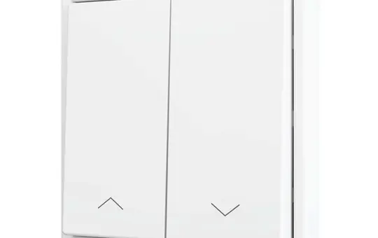 ZENNIO ZS702PB2SHMW Doppeltaster Soft ZS70 für 2 Binäreingänge, Jalousie | weiß matt