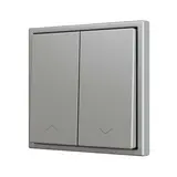 ZENNIO ZS702PB2SHS Doppeltaster Soft ZS70 für 2 Binäreingänge, Jalousie | silber