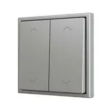 ZENNIO ZS702PB4SHS Doppeltaster Soft ZS70 für 4 Binäreingänge, Jalousie | silber