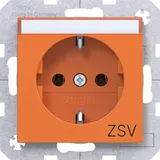 HAGER WAS1139AP EDV-Steckdose A.x/C.x ZSV, Schriftfeld | orange glänzend