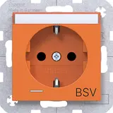 HAGER WAS1441AP EDV-Steckdose A.x/C.x BSV, Schriftfeld, Berührungsschutz | orange glänzend