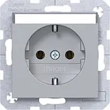 HAGER WAS1101TA SCHUKO-Steckdose A.x/C.x Schriftfeld | titan matt