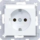 HAGER WAS1101WM SCHUKO-Steckdose A.x/C.x Schriftfeld | lichtweiß matt