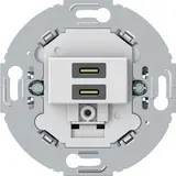 HAGER WTS4155WM USB-Ladesteckdose 1930 2-fach, USB-C | polarweiß matt